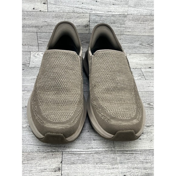 Skechers Hands Free Slip-ins Men Sz 10.5 Taupe Walking Shoes 210546 Memory Foam